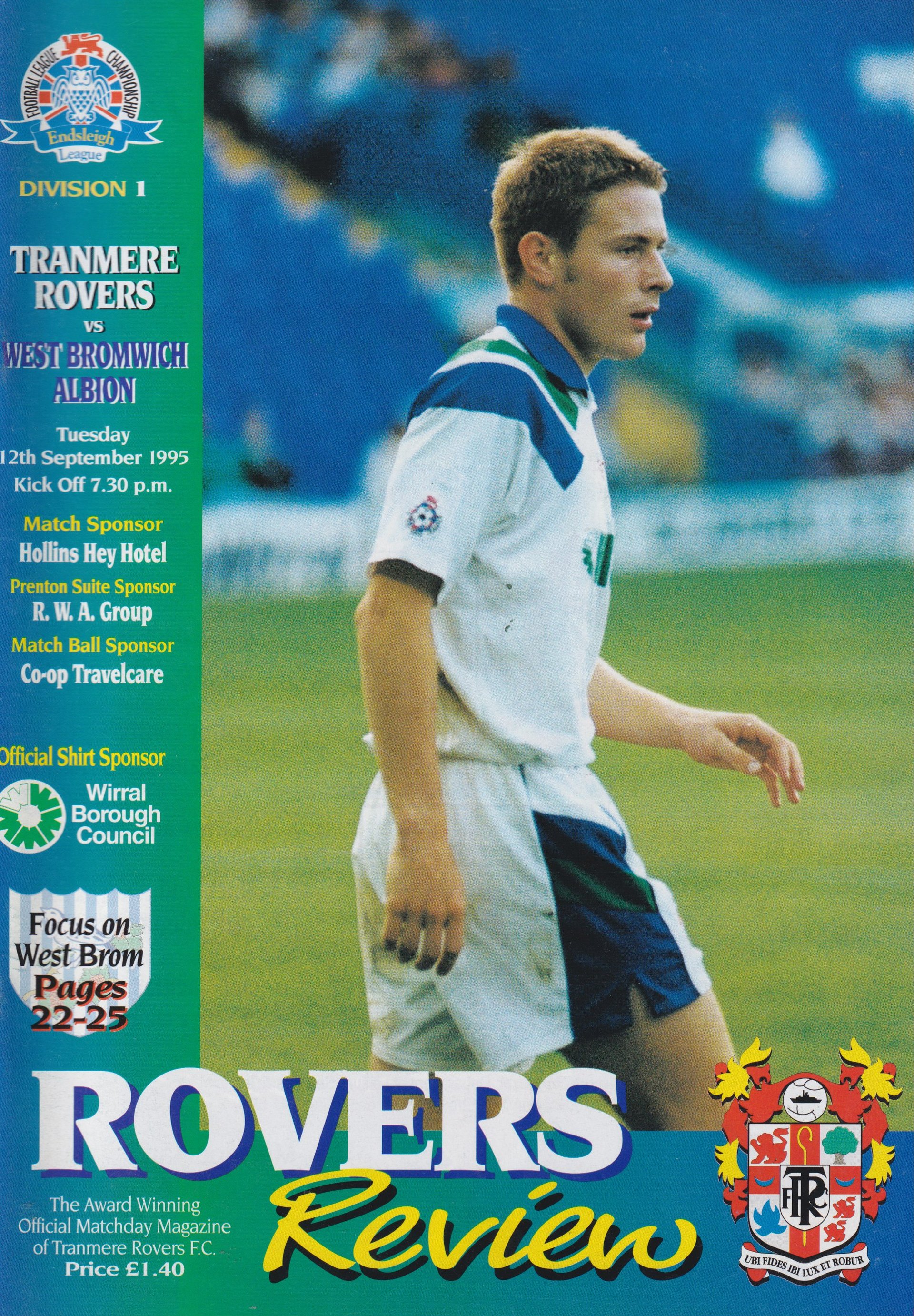 Tranmere Rovers v West Bromwich Albion match programme
